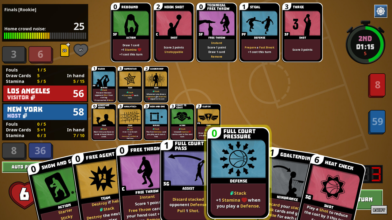 Скриншот Clutchtime: Basketball Deckbuilder