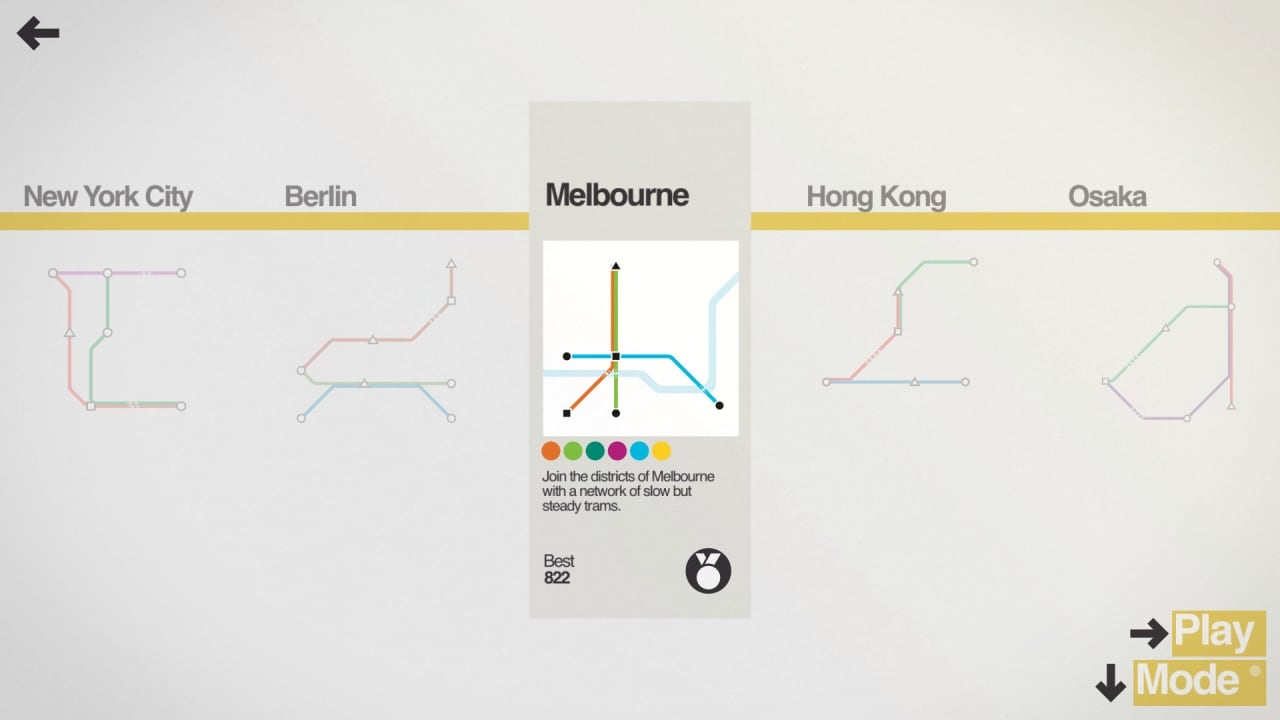 Скриншот Mini Metro