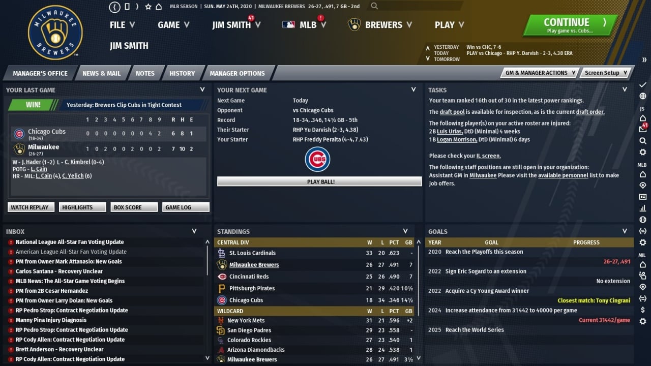 Скриншот Out of the Park Baseball 21