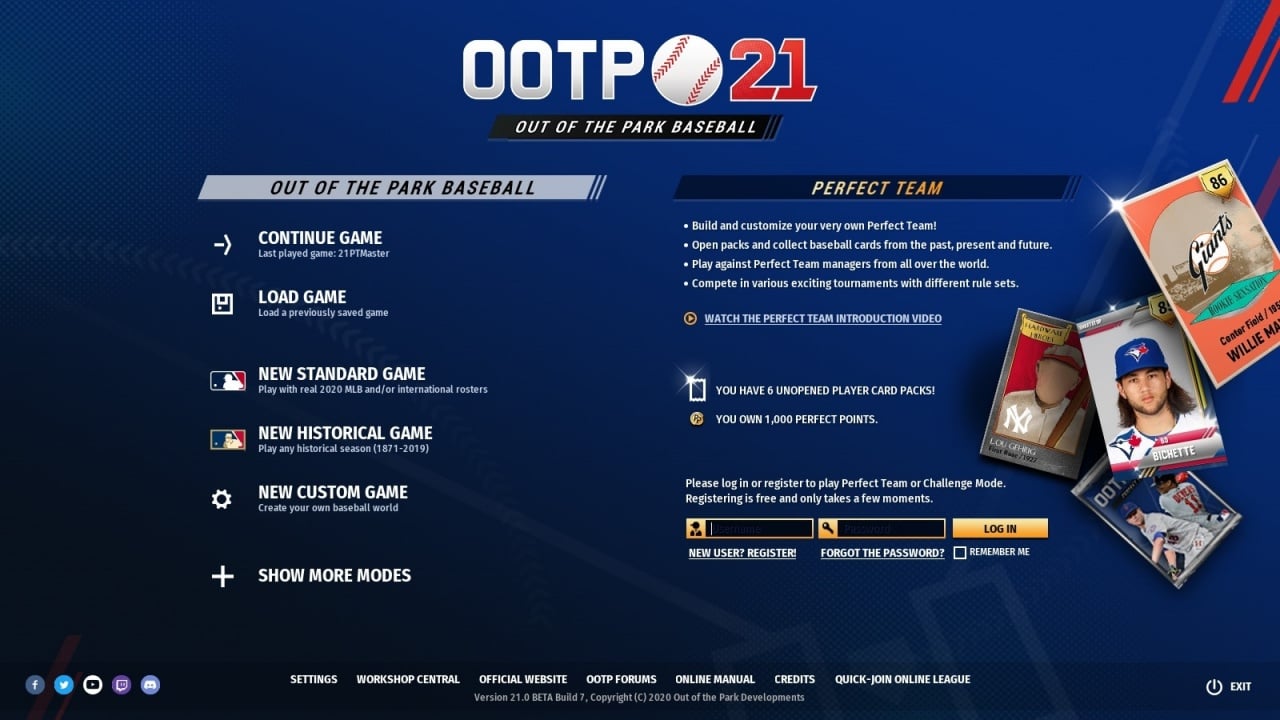 Скриншот Out of the Park Baseball 21