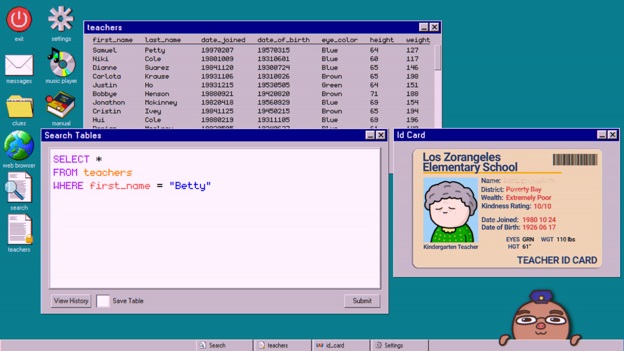 Скриншот Database Detective: Minor Crimes Division