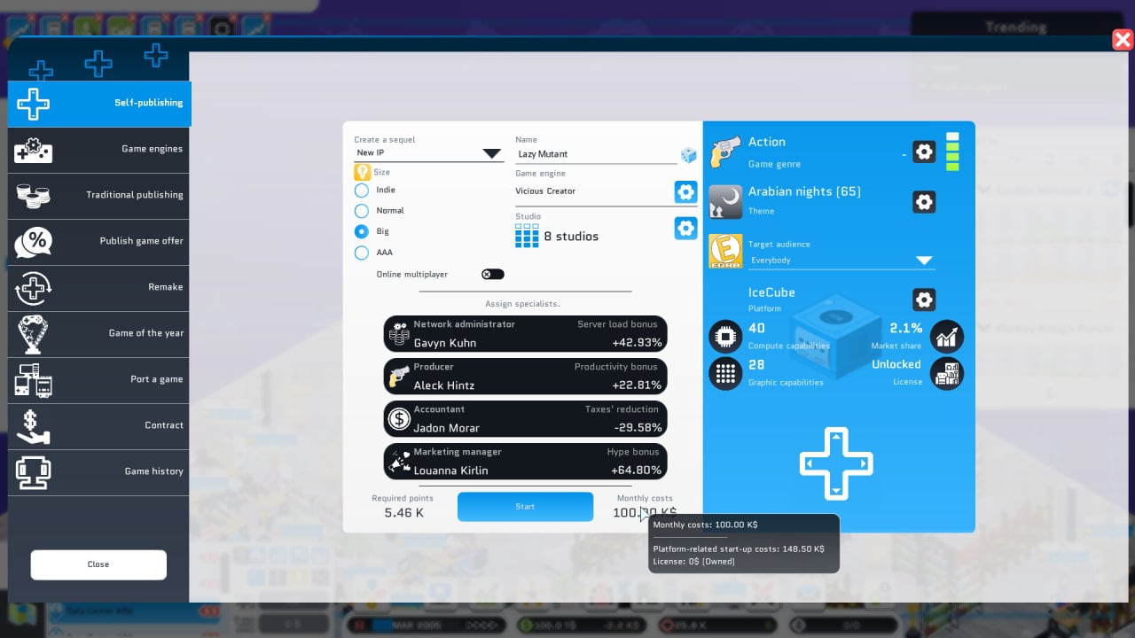 Скриншот City Game Studio: a tycoon about game dev