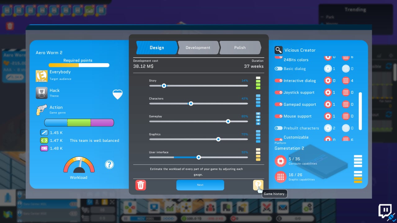 Скриншот City Game Studio: a tycoon about game dev