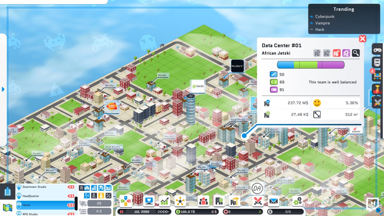 Скриншот City Game Studio: a tycoon about game dev